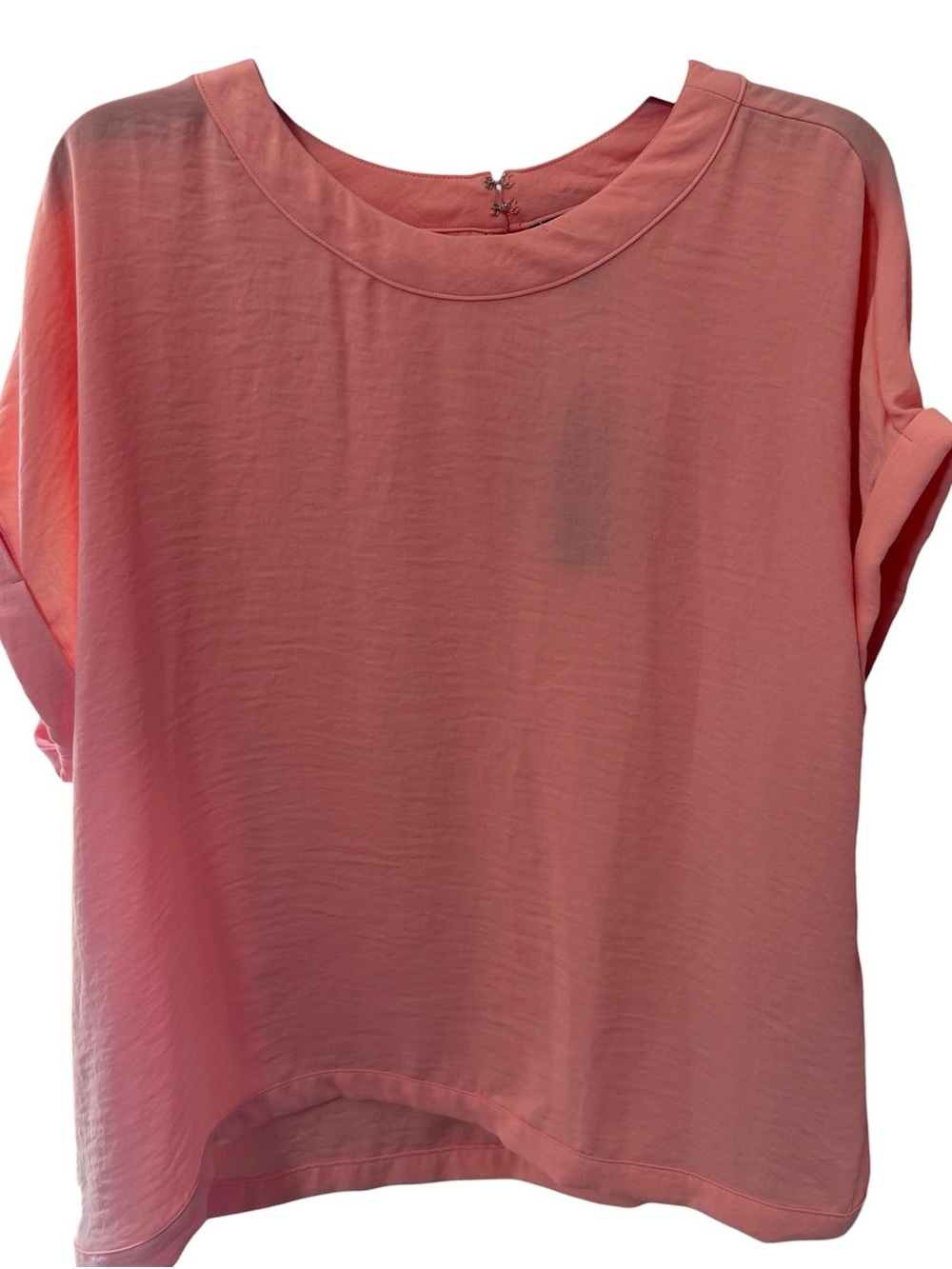 NWT Worthington XL Salmon Top Boxy Dolman Sleeve Shirt Blouse